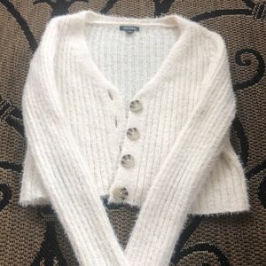 Wild fable cropped white cardigan